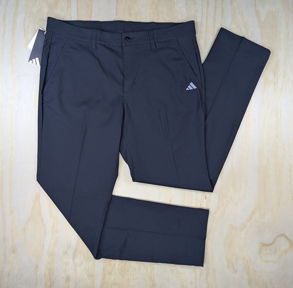 Adidas Men's 34x31 Tapered Golf Pants Black Recycled Polyester Performance NWT